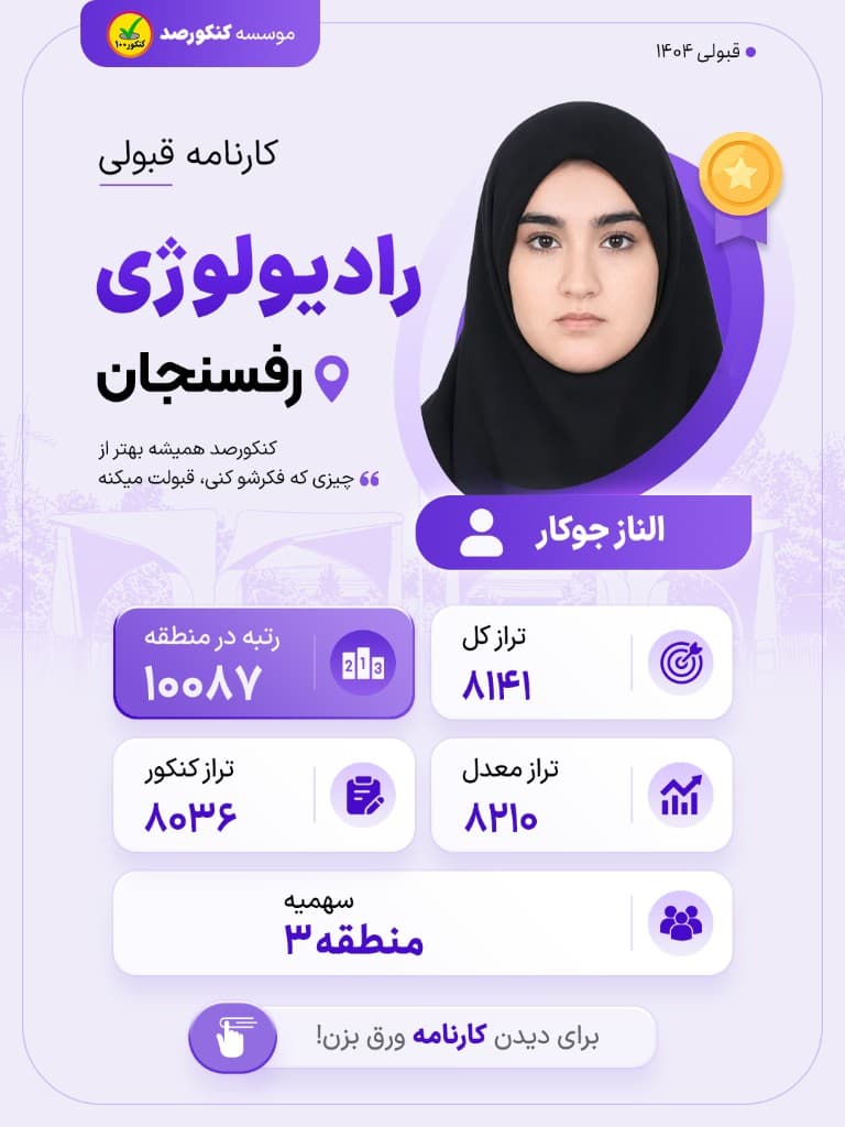 بنر قبولی الناز جوکار